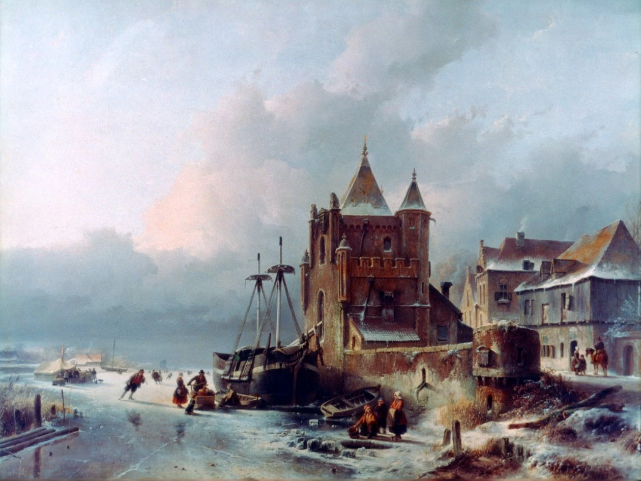 Charles Leickert - Fiume ghiacciato